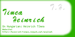 timea heinrich business card